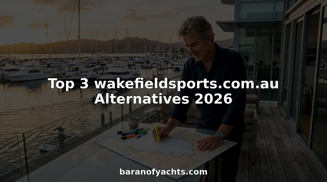 Man reviewing yacht sales materials in office overlooking marina